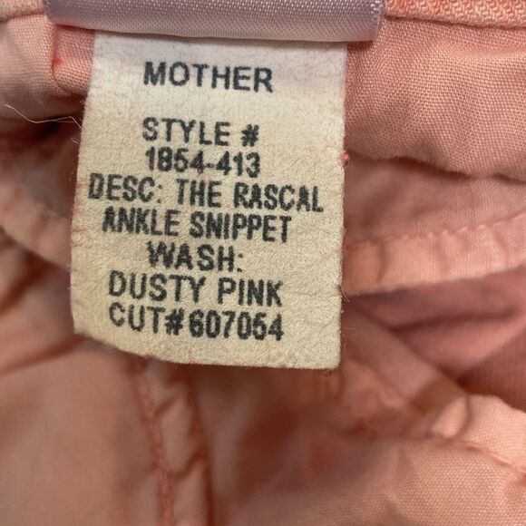 MOTHER The Rascal Ankle Snipper Pink Jeans Sz 26 - Picture 7 of 16